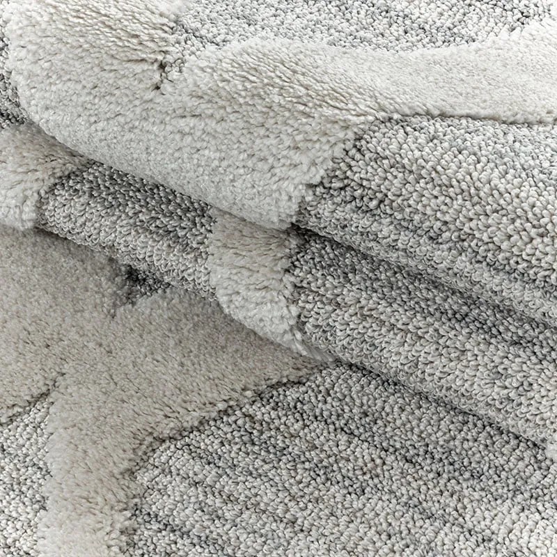 Teppich Skandinavisch Rund - Pitea Diamond Grau