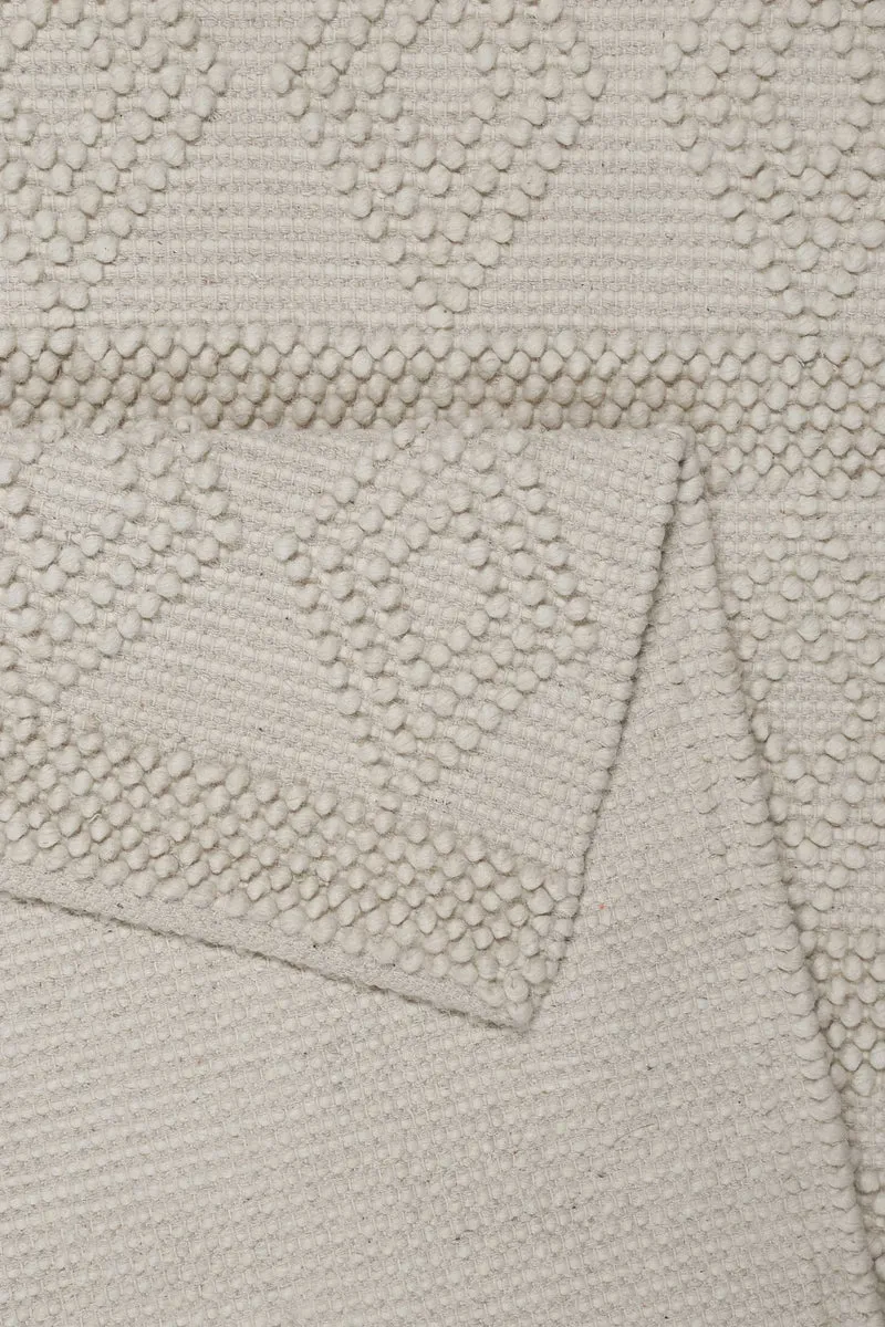 Esprit Teppich handgewebt Creme Weiß aus Wolle "Emmy"