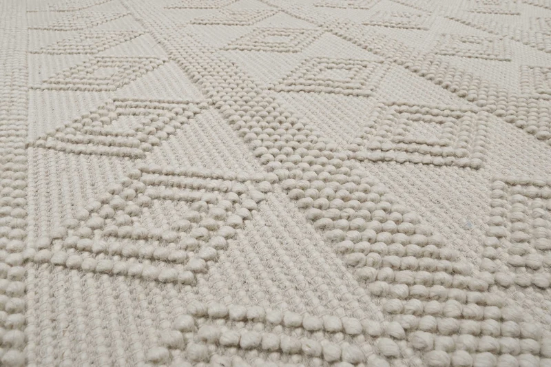 Esprit Teppich handgewebt Creme Weiß aus Wolle "Emmy"