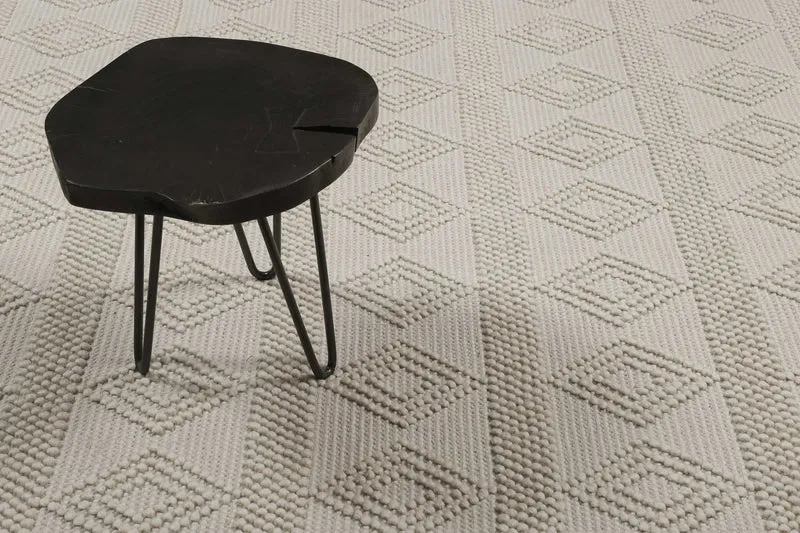 Esprit Teppich handgewebt Creme Weiß aus Wolle "Emmy"