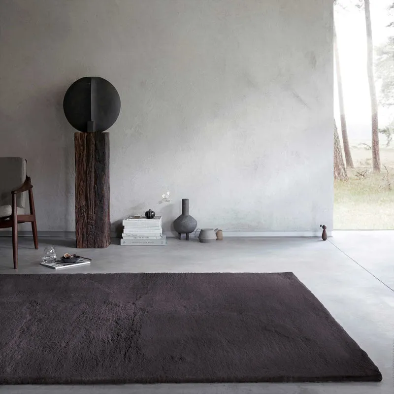 Kunstfell Teppich Anthrazit flauschig und weich "Anna" WECONhome Basics