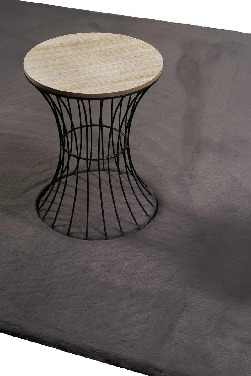 Kunstfell Teppich Anthrazit flauschig und weich "Anna" WECONhome Basics