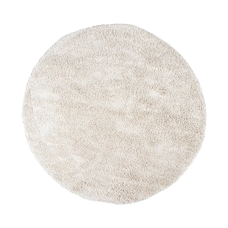 Teppich Hochflor Rund - Lofty Creme Weiß