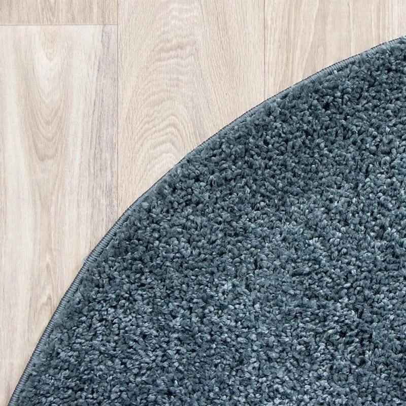 Teppich Hochflor Rund - Lofty Blau