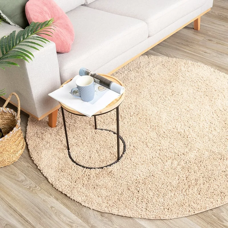 Teppich Hochflor Rund - Lofty Beige