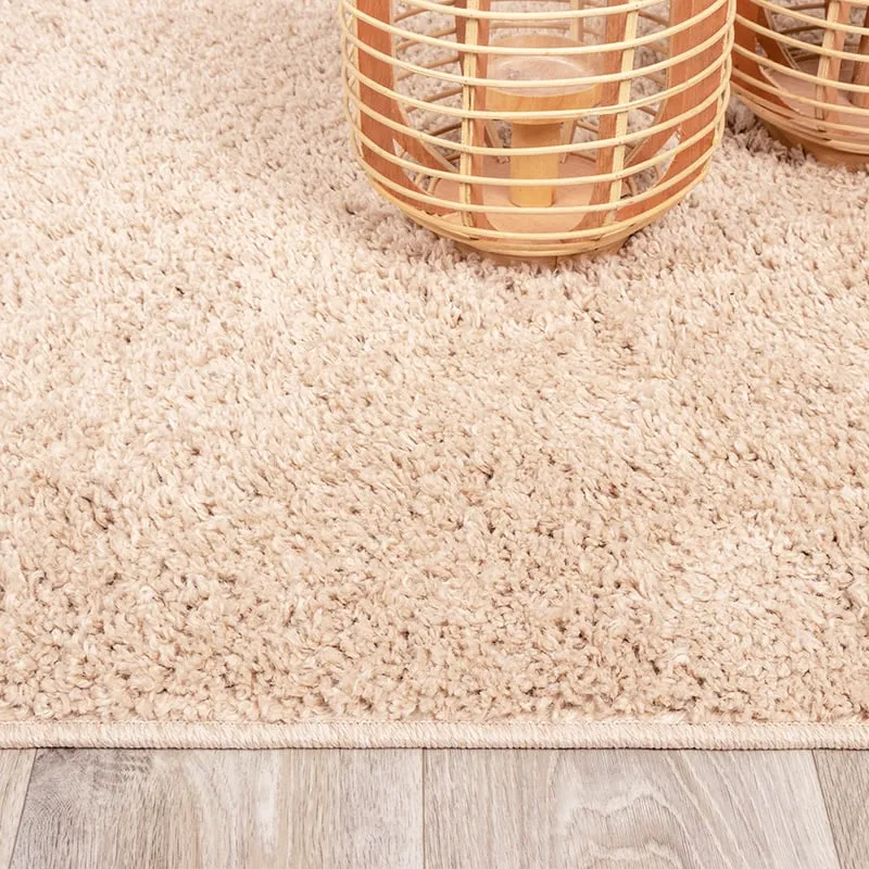 Teppich Hochflor Rund - Lofty Beige