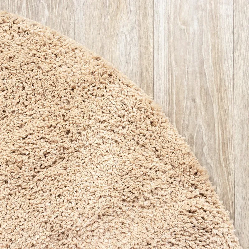 Teppich Hochflor Rund - Lofty Beige