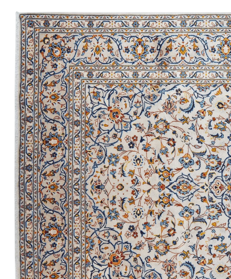 Kashan · Handgeknüpft – Beige, 385x267 cm