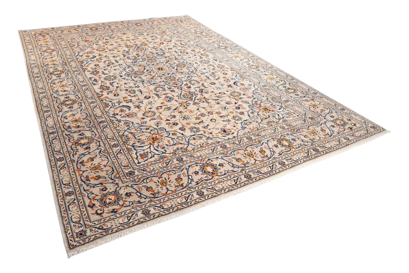 Kashan · Handgeknüpft – Beige, 385x267 cm