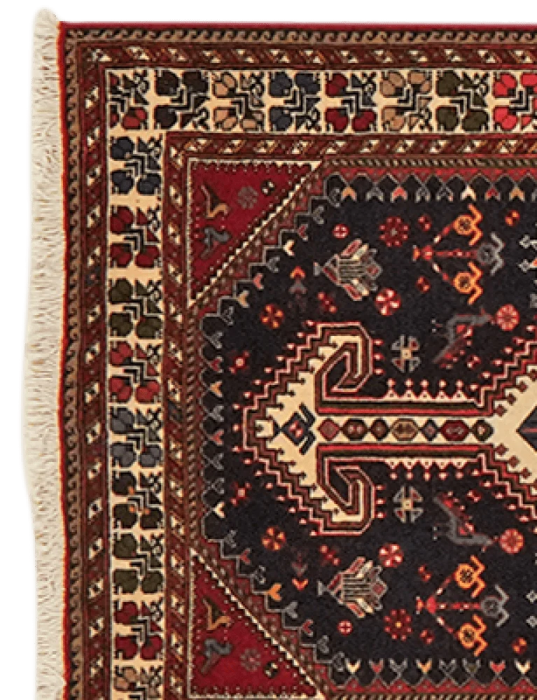 Nasrabad · Handgeknüpft – Blau, 382x82 cm