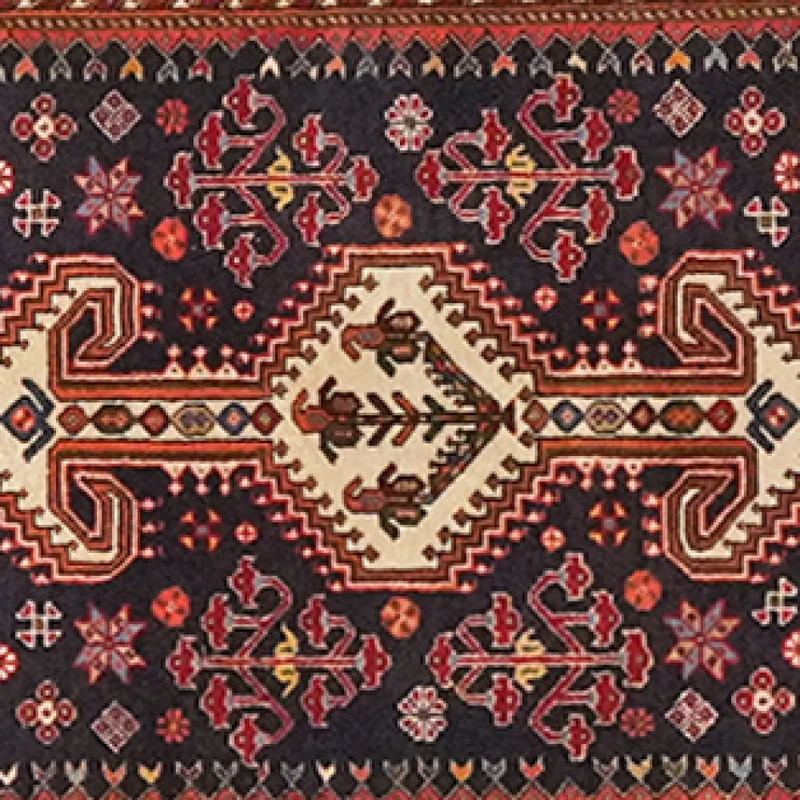 Nasrabad · Handgeknüpft – Blau, 382x82 cm