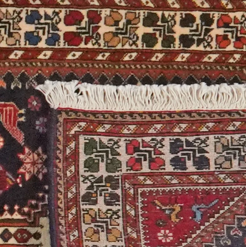 Nasrabad · Handgeknüpft – Blau, 382x82 cm
