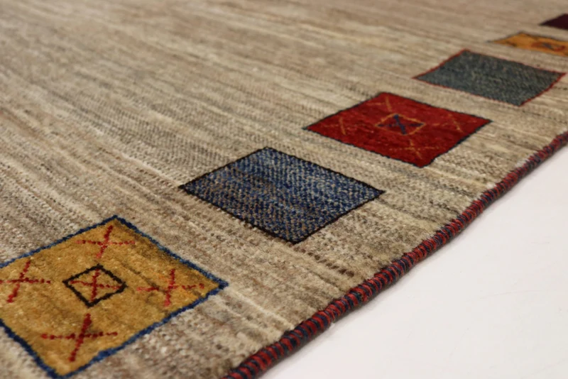 Gabbeh Teppich - Loribaft Indus - 102 x 156 cm - beige