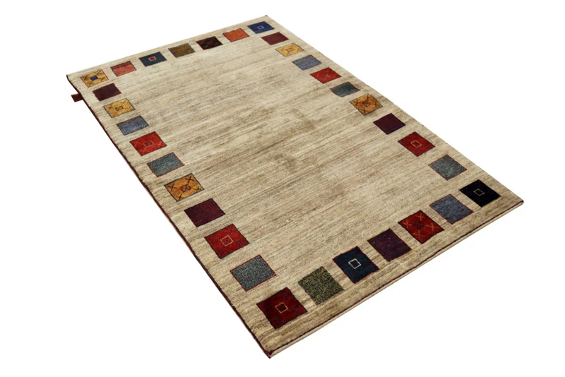 Gabbeh Teppich - Loribaft Indus - 102 x 156 cm - beige