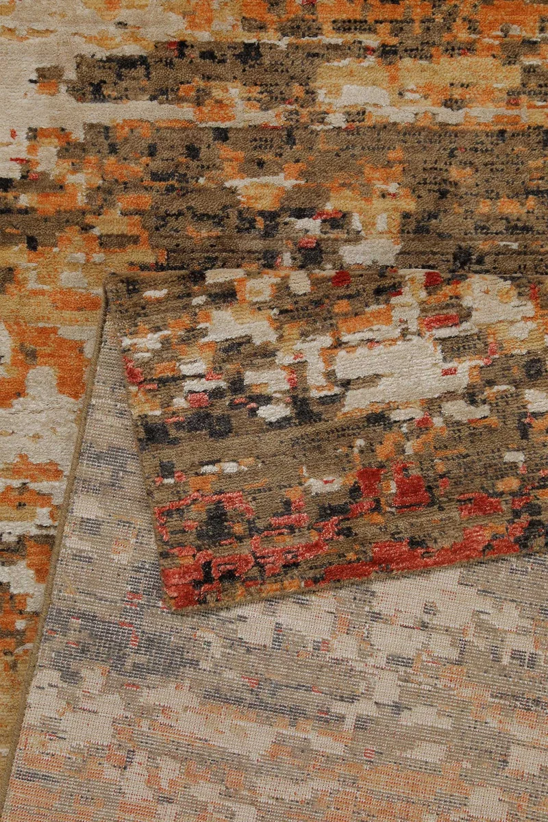 Esprit Kurzflor Teppich Orange aus Wolle "East Village"