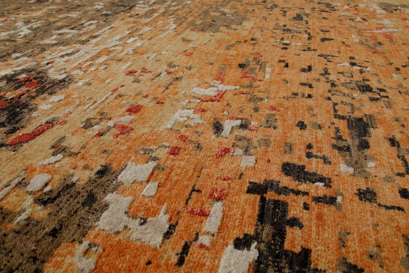 Esprit Kurzflor Teppich Orange aus Wolle "East Village"