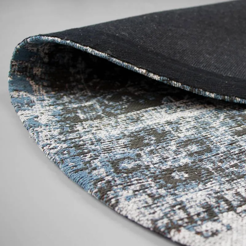 Teppich Patchwork Rund - Dreams Grau Blau