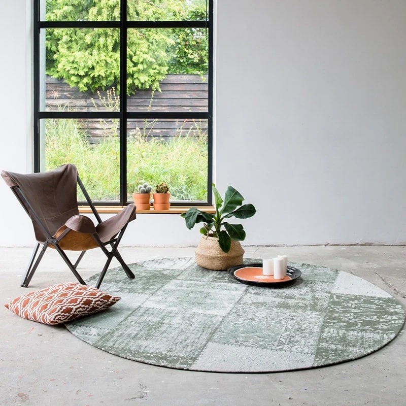Teppich Patchwork Rund - Dreams Grun
