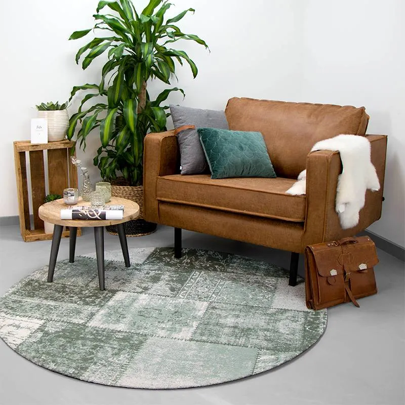 Teppich Patchwork Rund - Dreams Grun