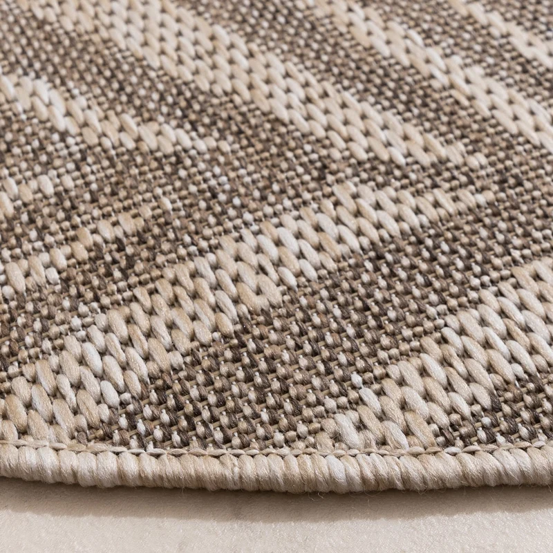 In- & Outdoor Teppich Rund - Tiga Palm Taupe