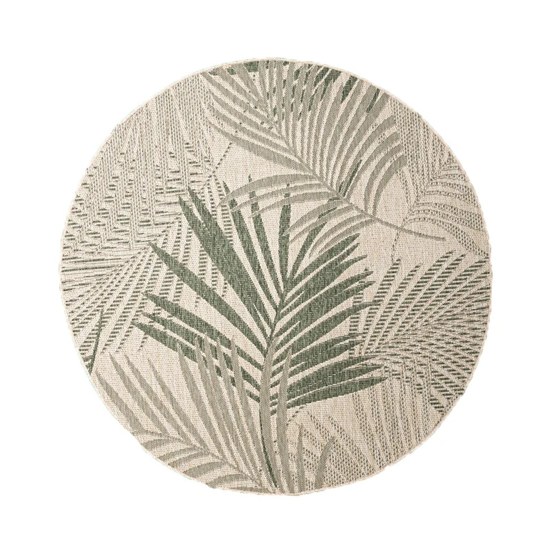 In- & Outdoor Teppich Rund - Tiga Palm Grün