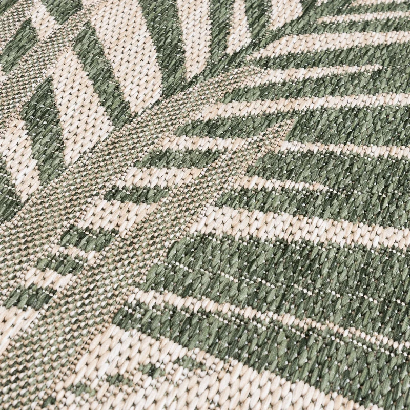 In- & Outdoor Teppich Rund - Tiga Palm Grün