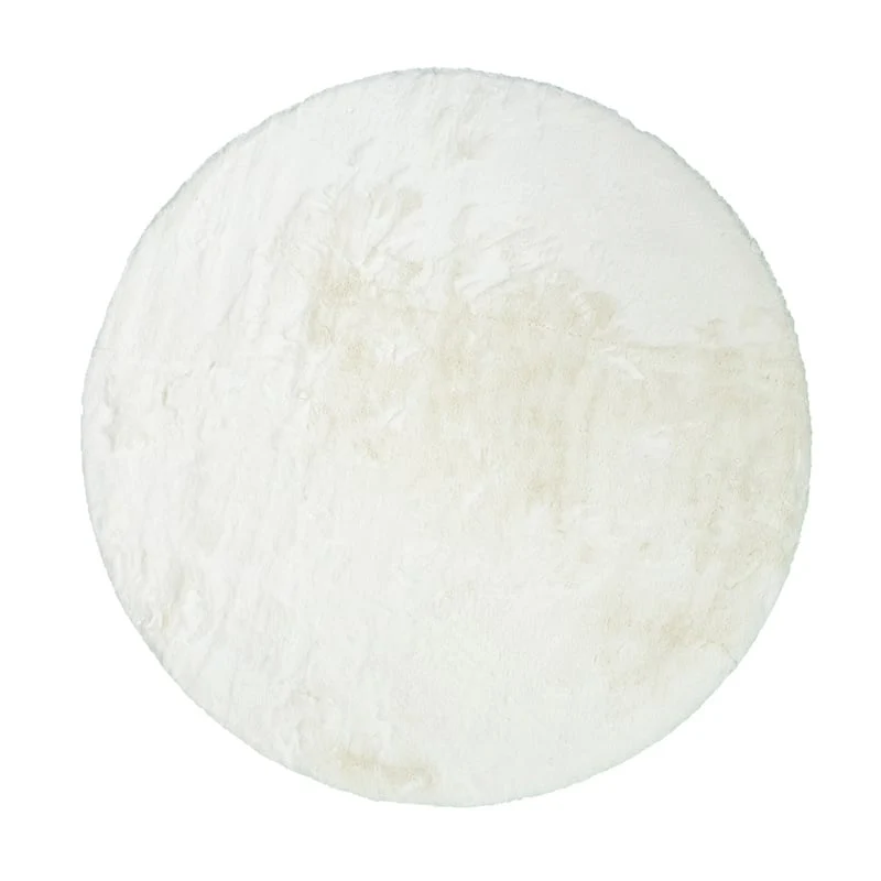Hochflor Teppich Rund - Comfy Supreme Weiß