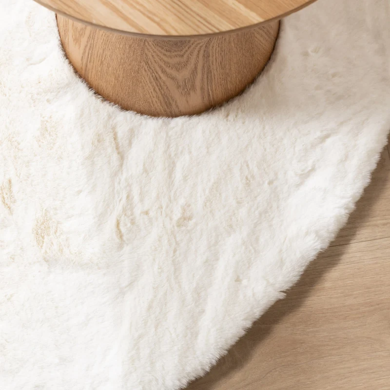 Hochflor Teppich Rund - Comfy Supreme Weiß