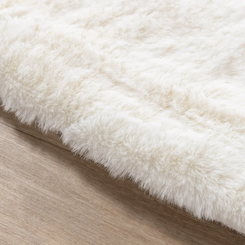 Hochflor Teppich Rund - Comfy Supreme Weiß
