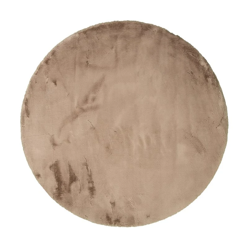 Hochflor Teppich Rund - Comfy Supreme Taupe