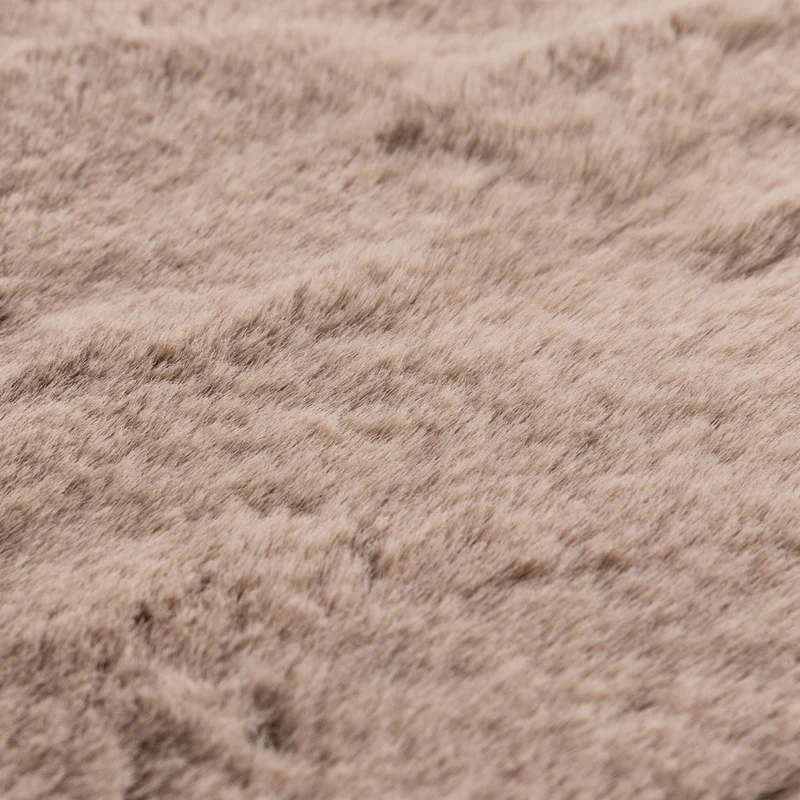 Hochflor Teppich Rund - Comfy Supreme Taupe