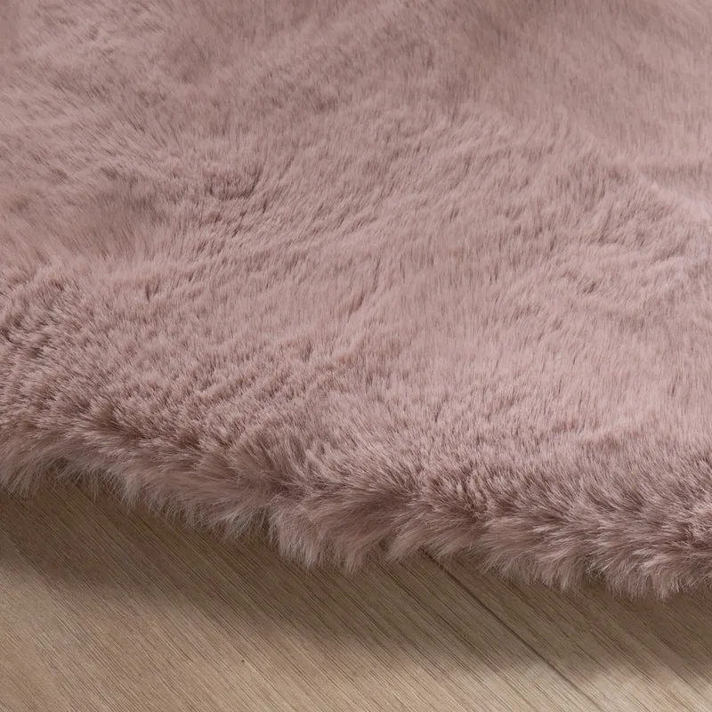 Hochflor Teppich Rund - Comfy Supreme Rosa