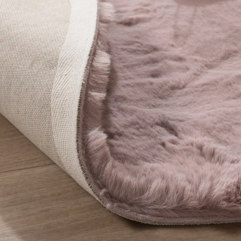 Hochflor Teppich Rund - Comfy Supreme Rosa