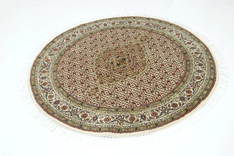 Orientteppich - Täbriz rund - 150 x 150 cm - sand