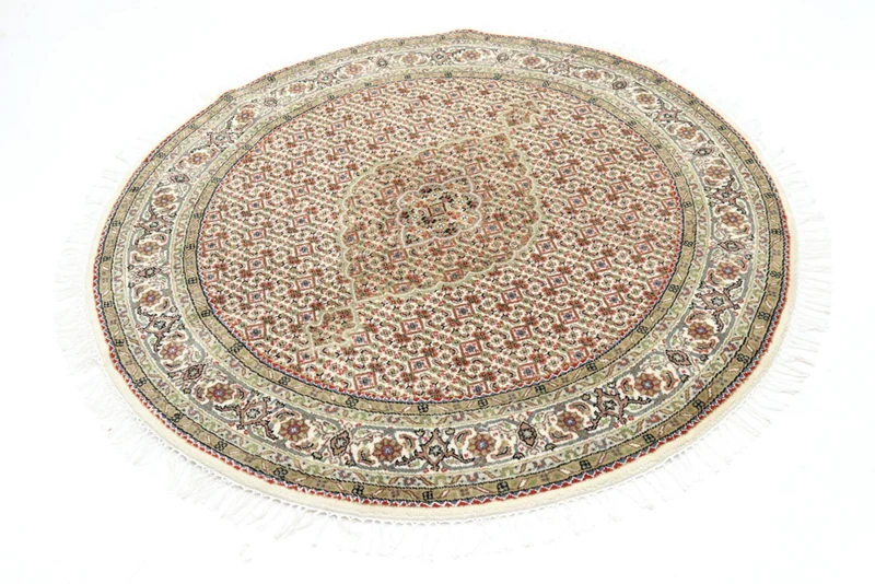 Orientteppich - Täbriz rund - 150 x 150 cm - sand