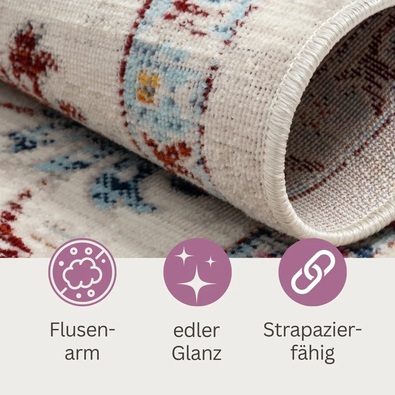 MY-RUG "Anjali" Flachgewebter Teppich mit Muster