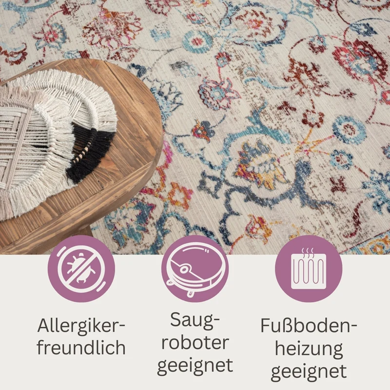 MY-RUG "Anjali" Flachgewebter Teppich mit Muster