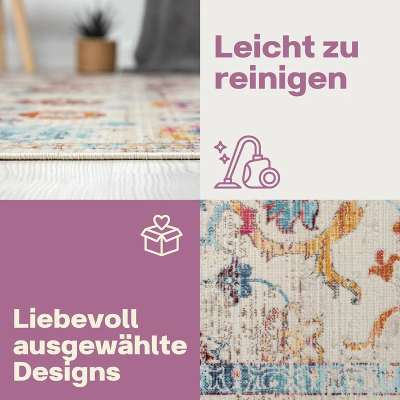 MY-RUG "Anjali" Flachgewebter Teppich mit Muster