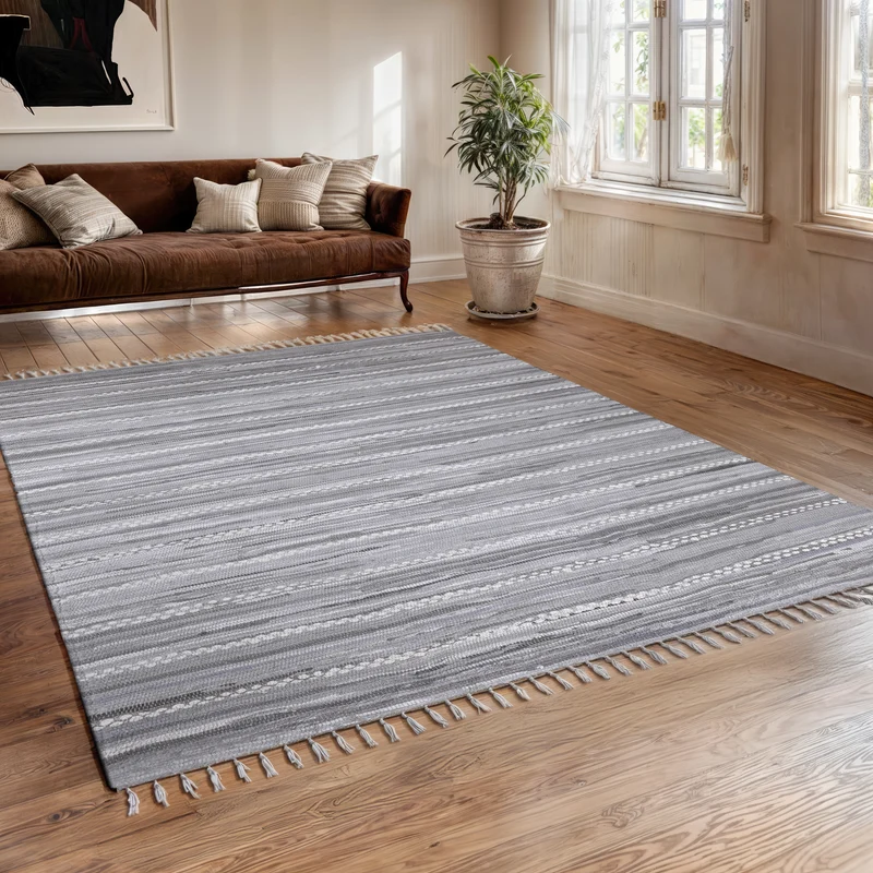 MY-RUG Chindi "Nandini", Fleckerl Teppich, aus recycelten Baumwollresten, handgewebt