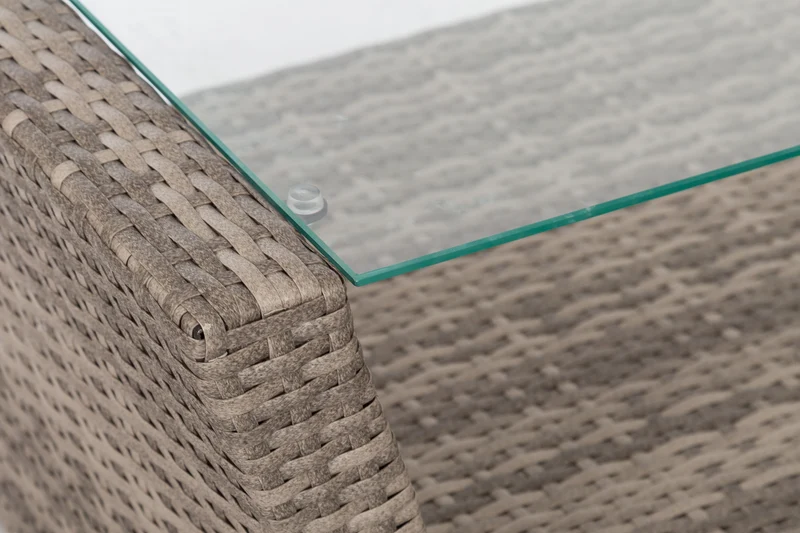 Gartenlounge "Anne" für 4 Personen aus Rattan mit Sitzauflagen