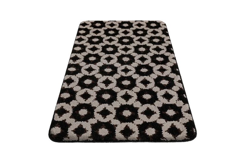 Badteppich Schwarz Taupe "J&J" WECONhome Basics