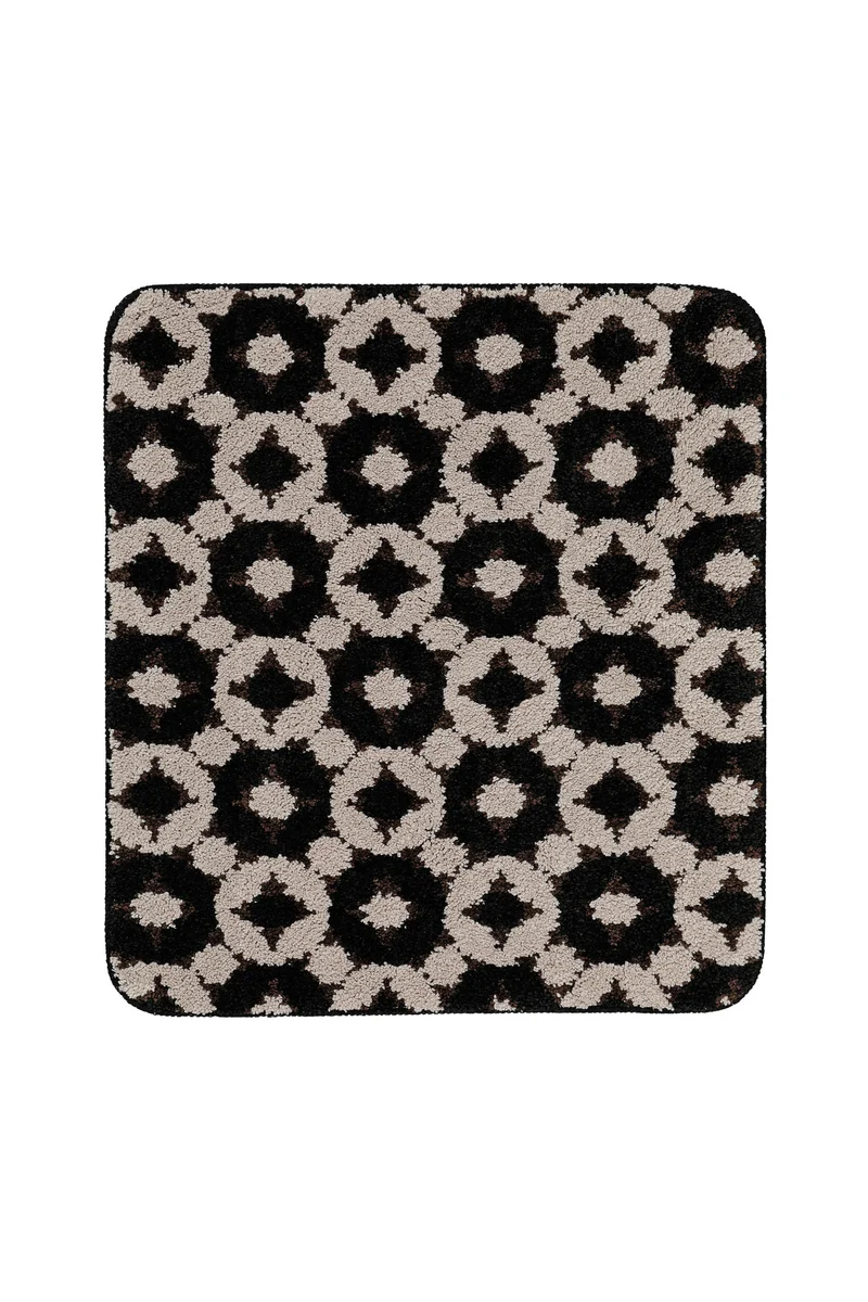 Badteppich Schwarz Taupe "J&J" WECONhome Basics
