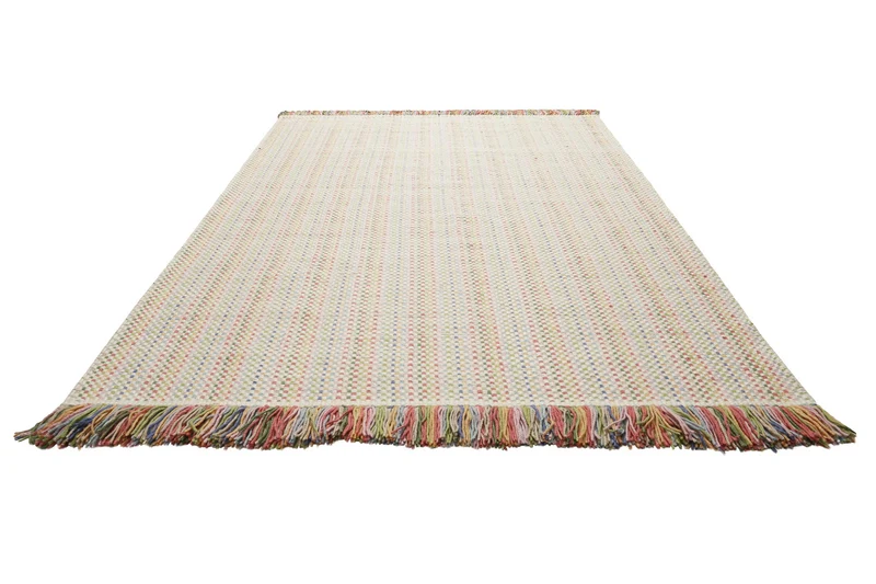 Kinderteppich aus Schurwolle Beige Bunt "Tjorven" Smart Kids