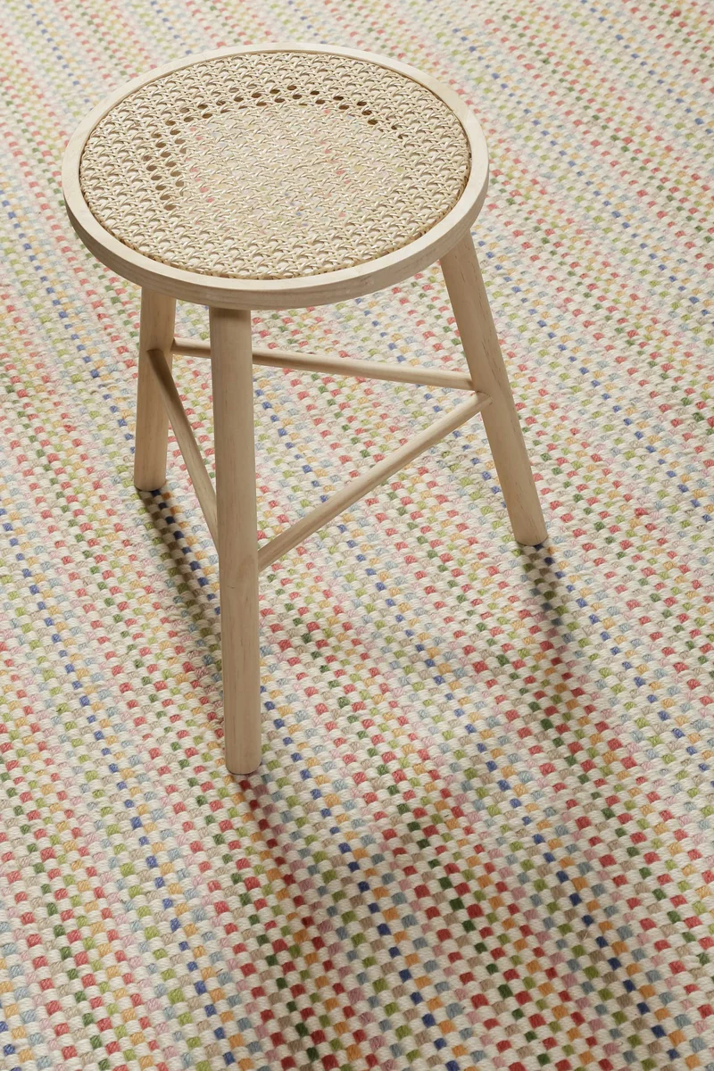 Kinderteppich aus Schurwolle Beige Bunt "Tjorven" Smart Kids