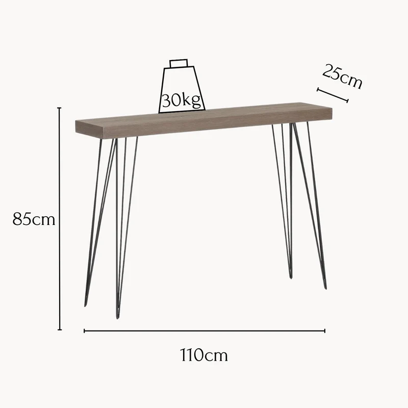 Konsolentisch Hestia, 110x25x80, modern & elegant