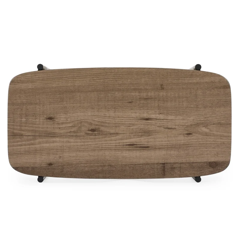 Beistelltisch Alexandros 60x32x65cm, in moderner Pinienoptik mit Metallgestell