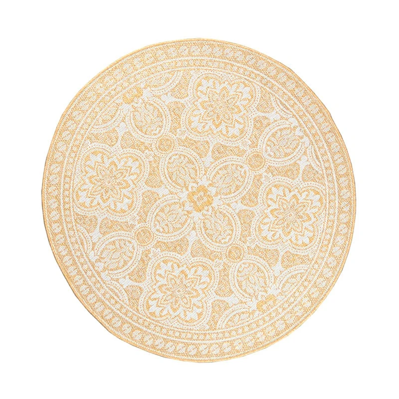In- & Outdoor Teppich Rund - Summer Oriental Gelb