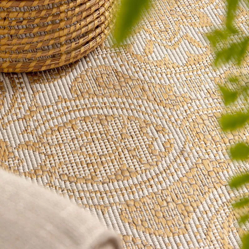 In- & Outdoor Teppich Rund - Summer Oriental Gelb