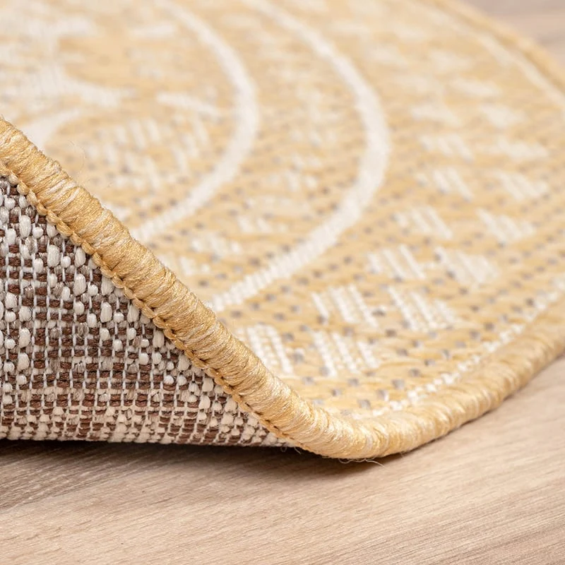 In- & Outdoor Teppich Rund - Summer Oriental Gelb