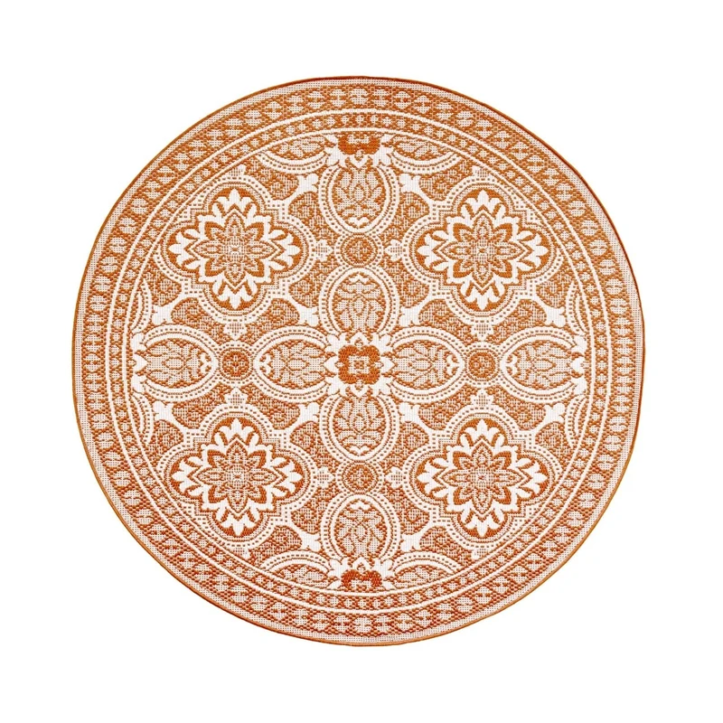 In- & Outdoor Teppich Rund - Summer Oriental Terracotta